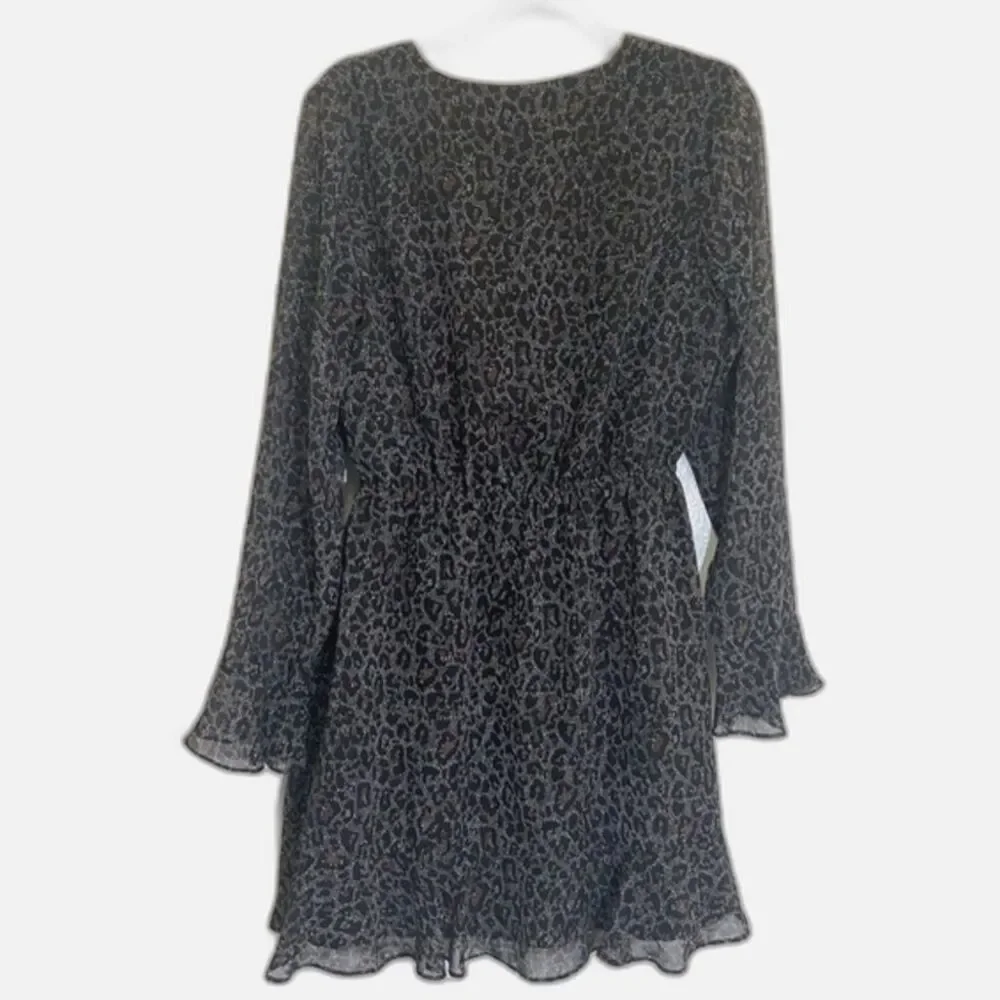 Cupcakes and Cashmere - Abstract Floral Dress Faux Wrap - size MT - Picture 4 of 11